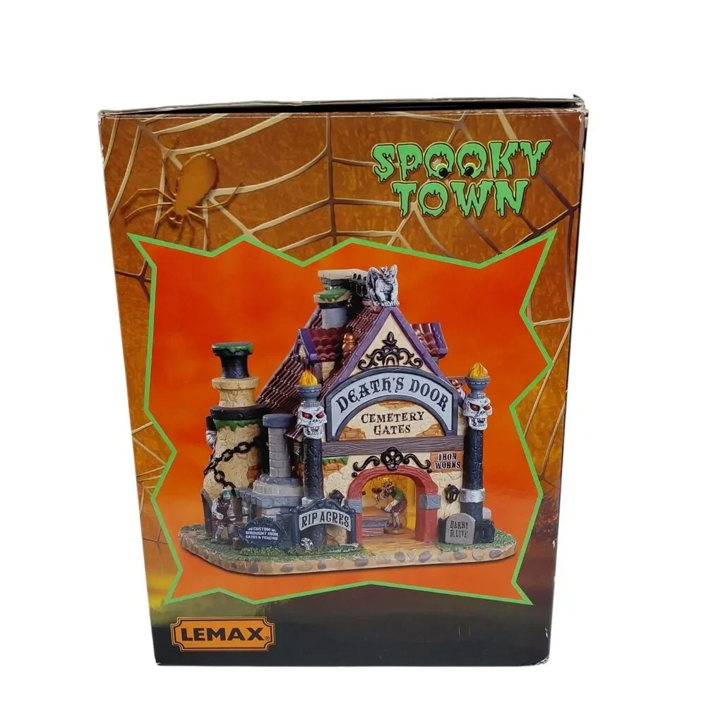 Lemax Spooky Town Death's Door Cemetery Gates 2020 Retired #05614 Large House